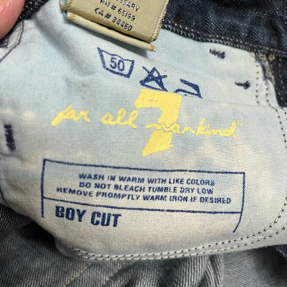 For all Mankind jeans boy cut,button fly, size 27